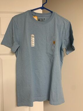 Carhartt Light Blue Short-Sleeve Pocket Tee